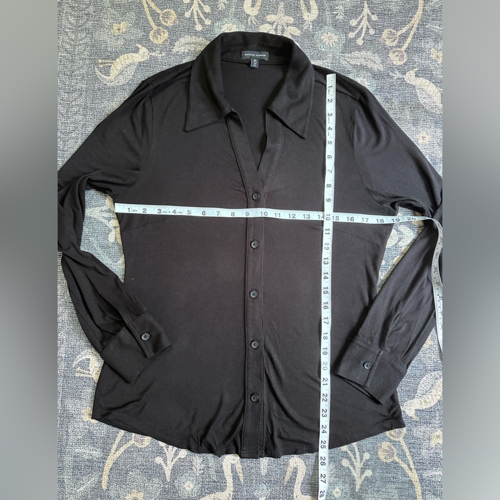 Universal Standard Classic Black Button Down Soft… - image 5
